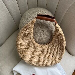 STAUD Straw Shoulder Bag